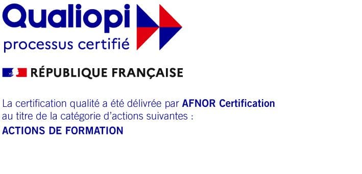 Certification Qualiopi — Organisme de formation certifié pour les actions de formation