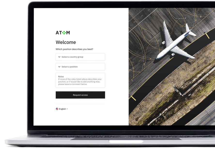 Refonte UX/UI Design de la page de bienvenue et de connexion à ATOM