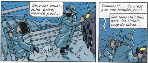 Tintin et l'Étoile mystérieuse, coup de tabac